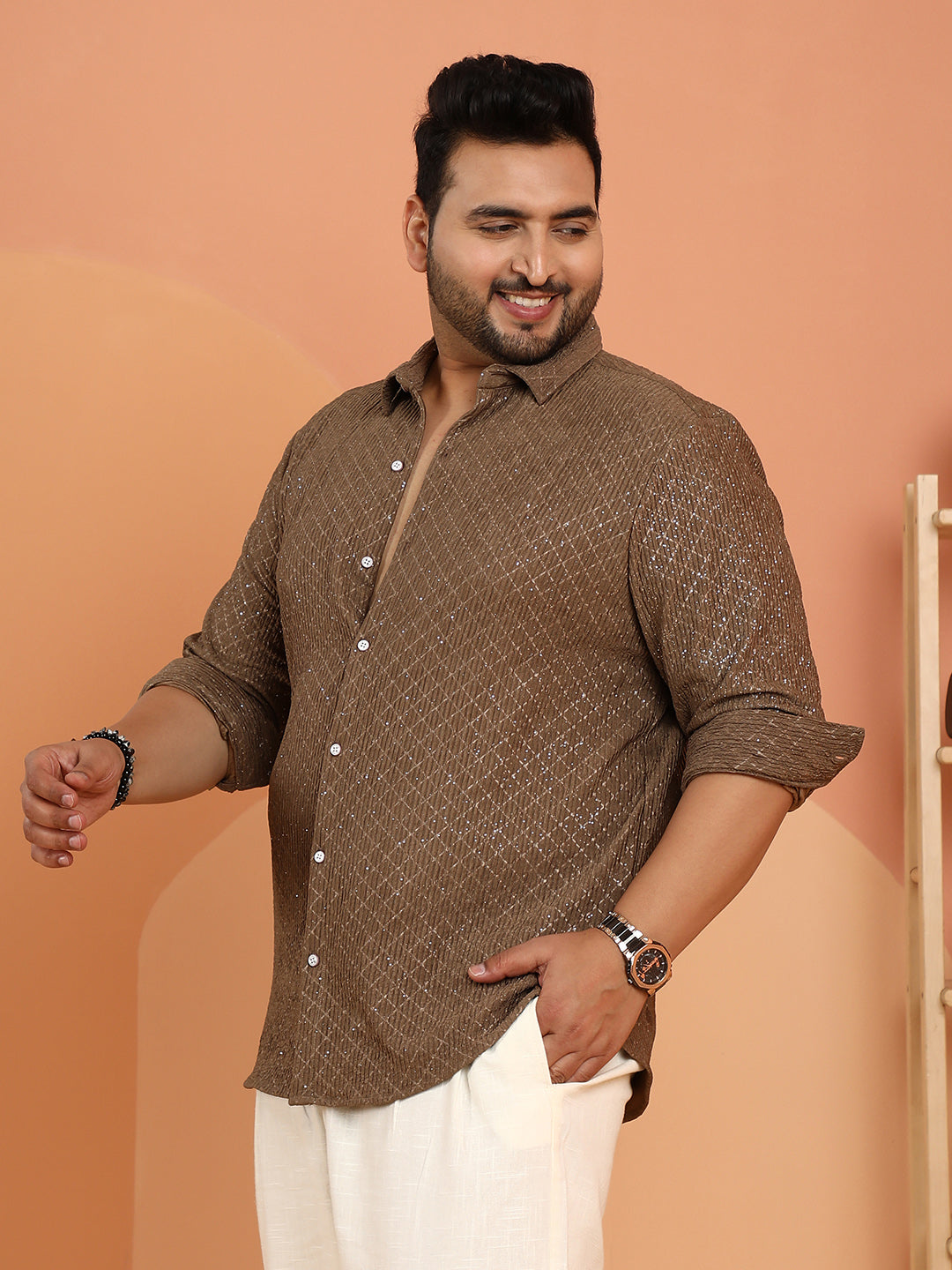 Shimmering-Grid Shirt
