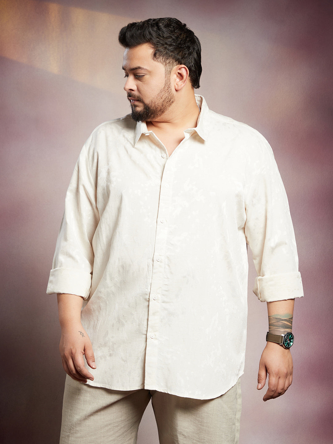 Splatter Self-Texture Shirt