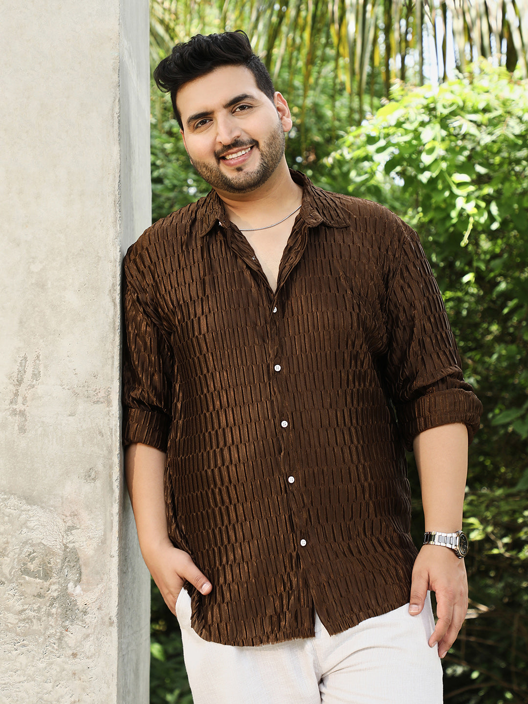 Ruche-Pleated Shirt