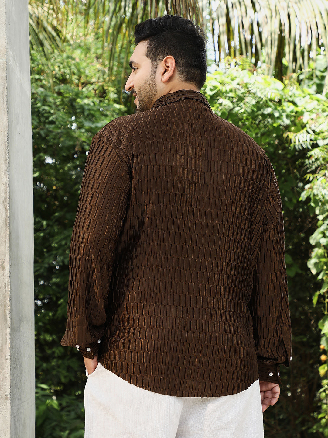 Ruche-Pleated Shirt