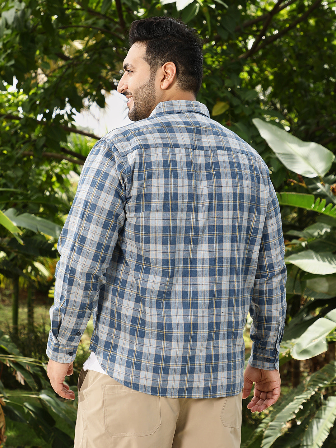 Button-Down Plaid Regular Shirt