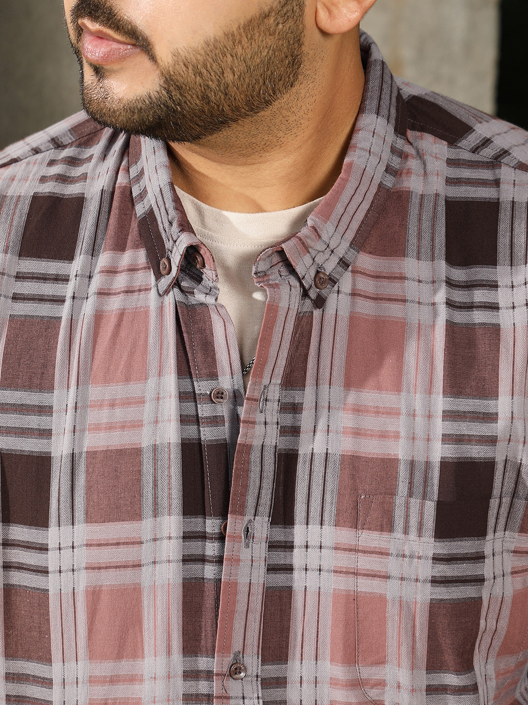 Button-Down Check Regular Shirt