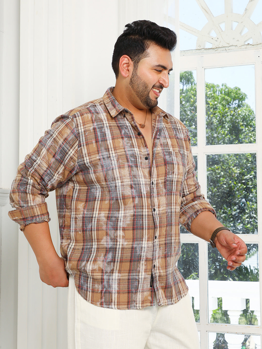 Splatter-Tartan Shirt