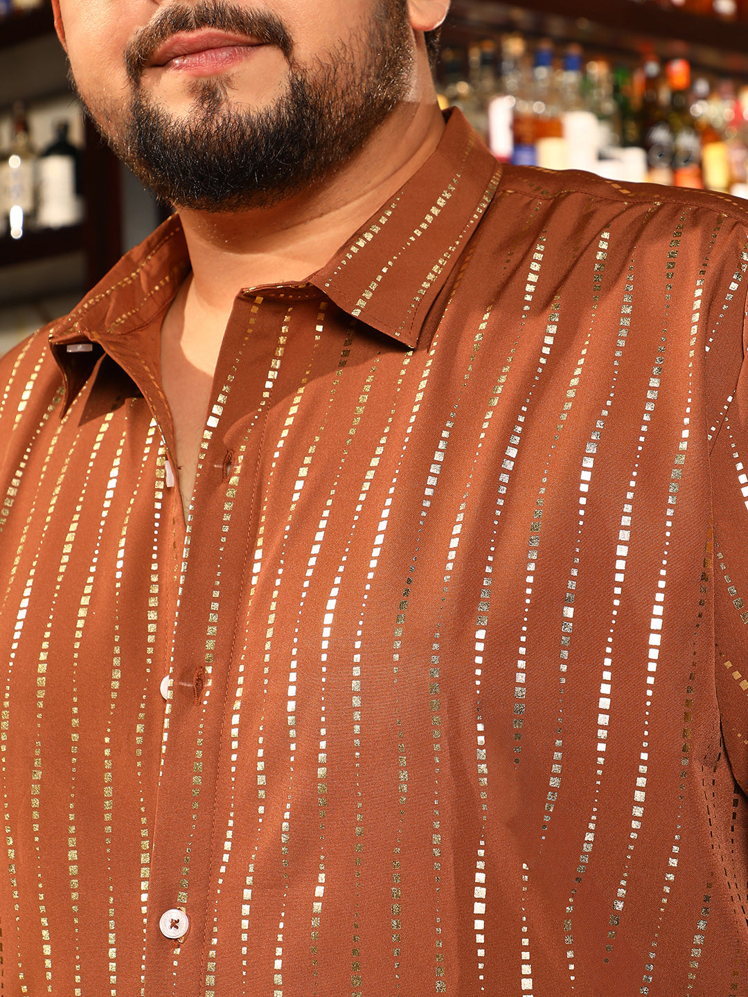 Metallic-Vined Shirt