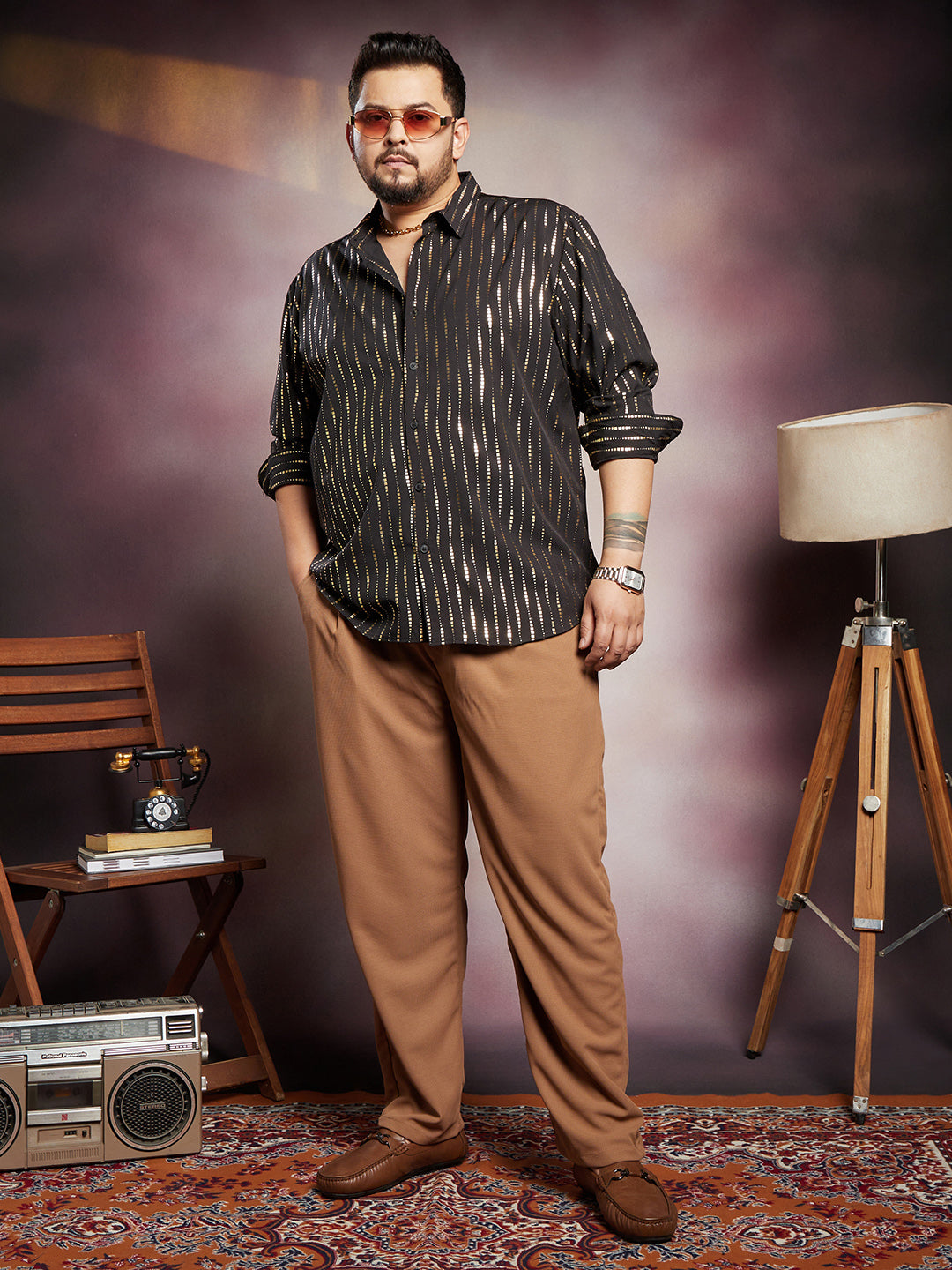 Metallic-Vined Shirt