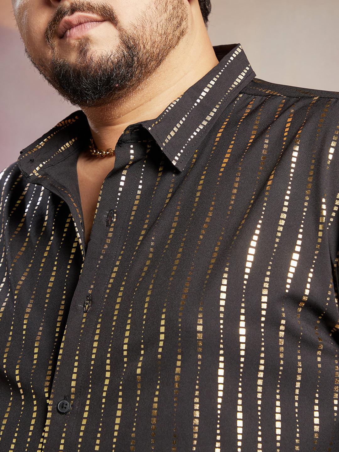 Metallic-Vined Shirt