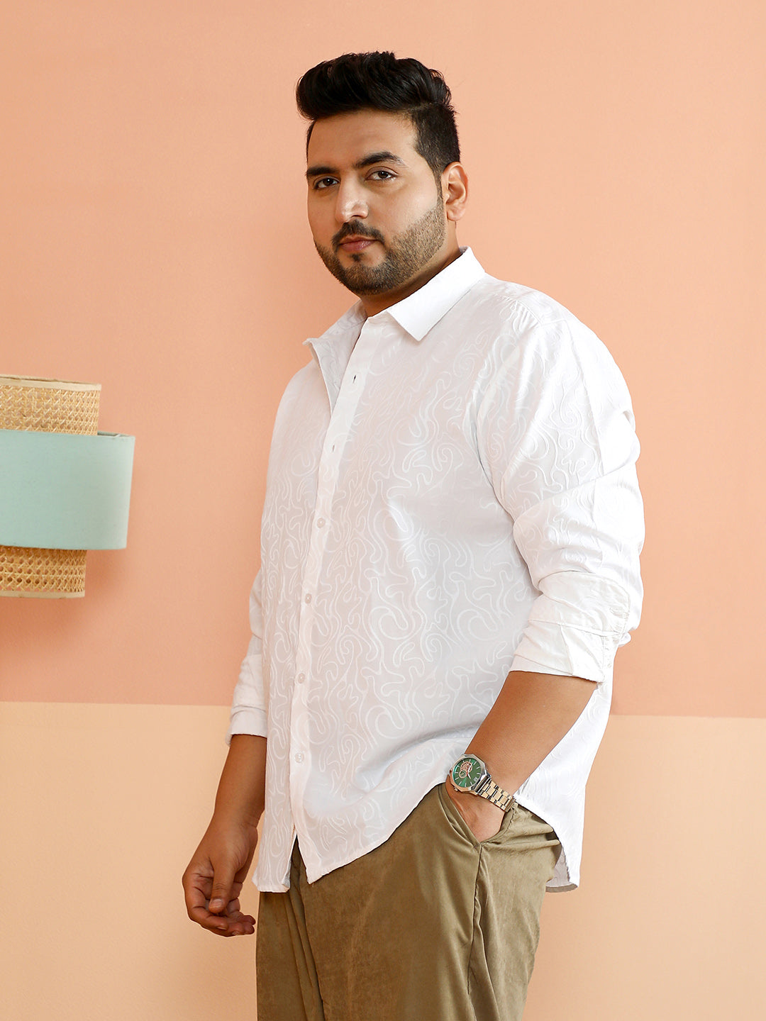 Solid Abstract-Tactile Shirt
