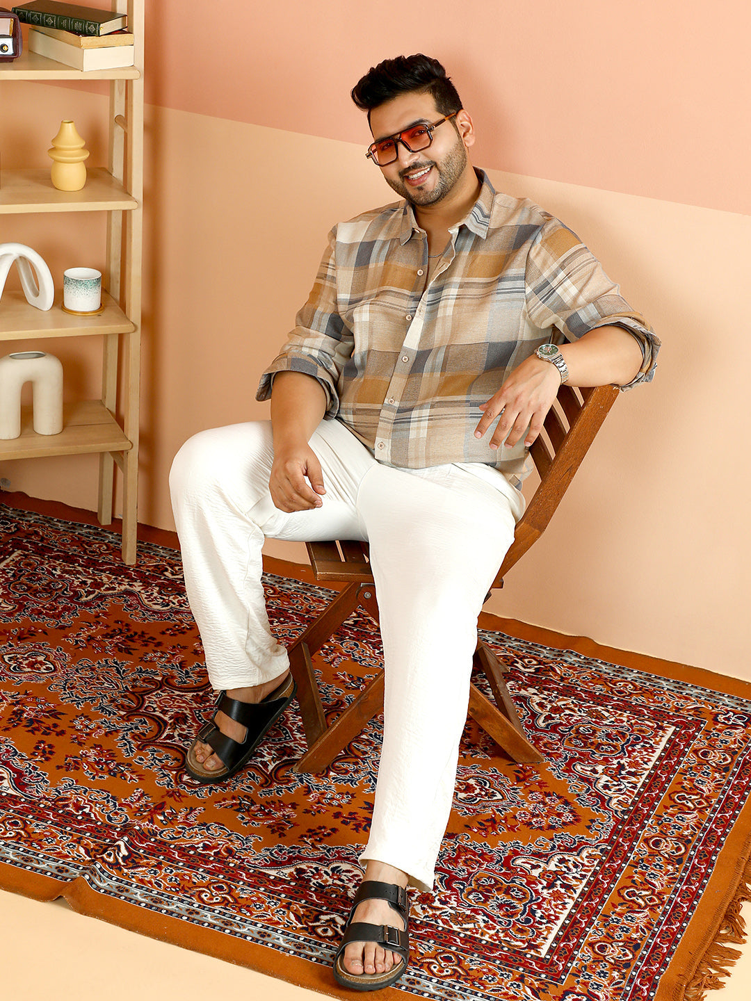 Gradient-Plaid Shirt
