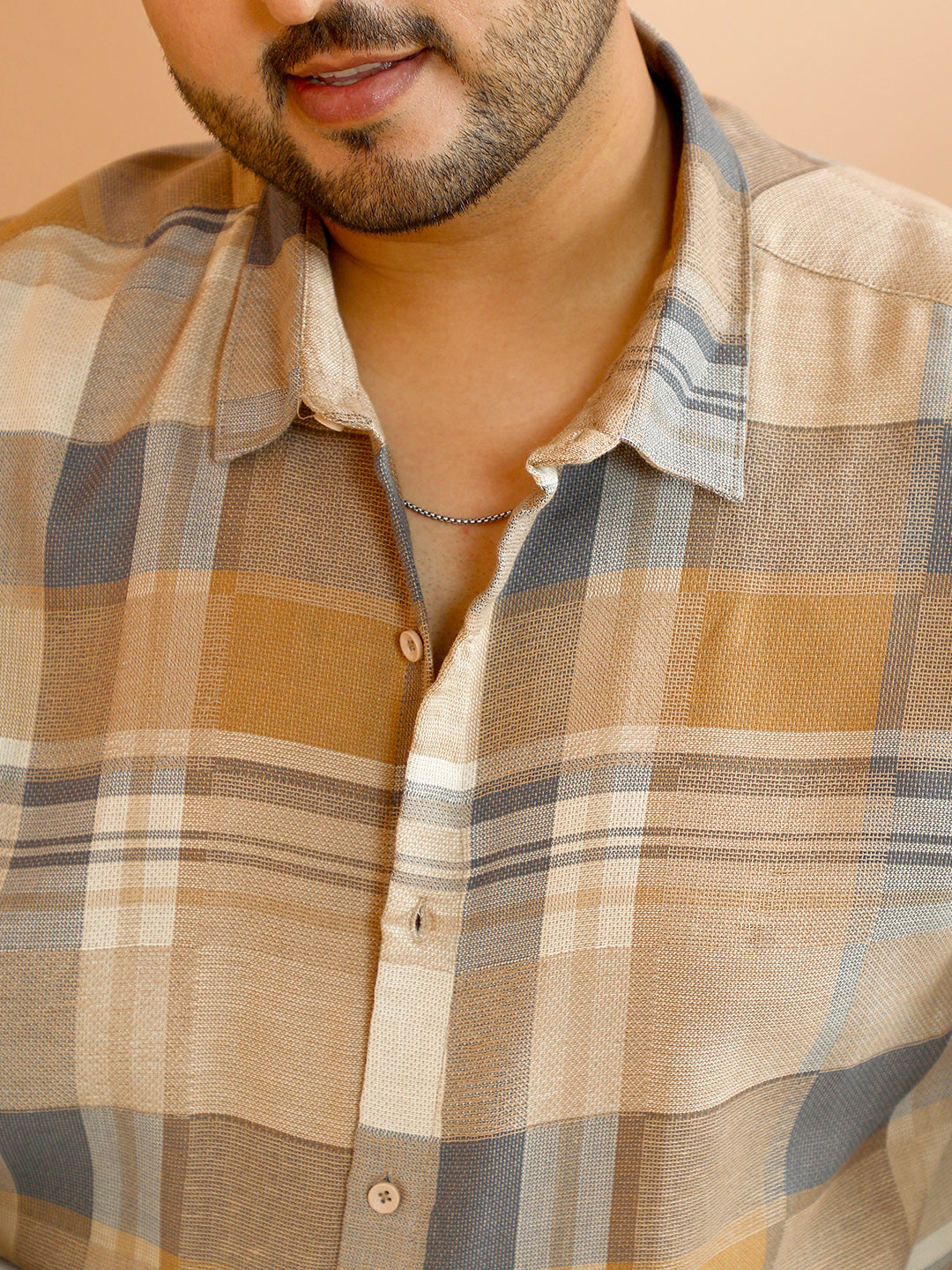 Gradient-Plaid Shirt