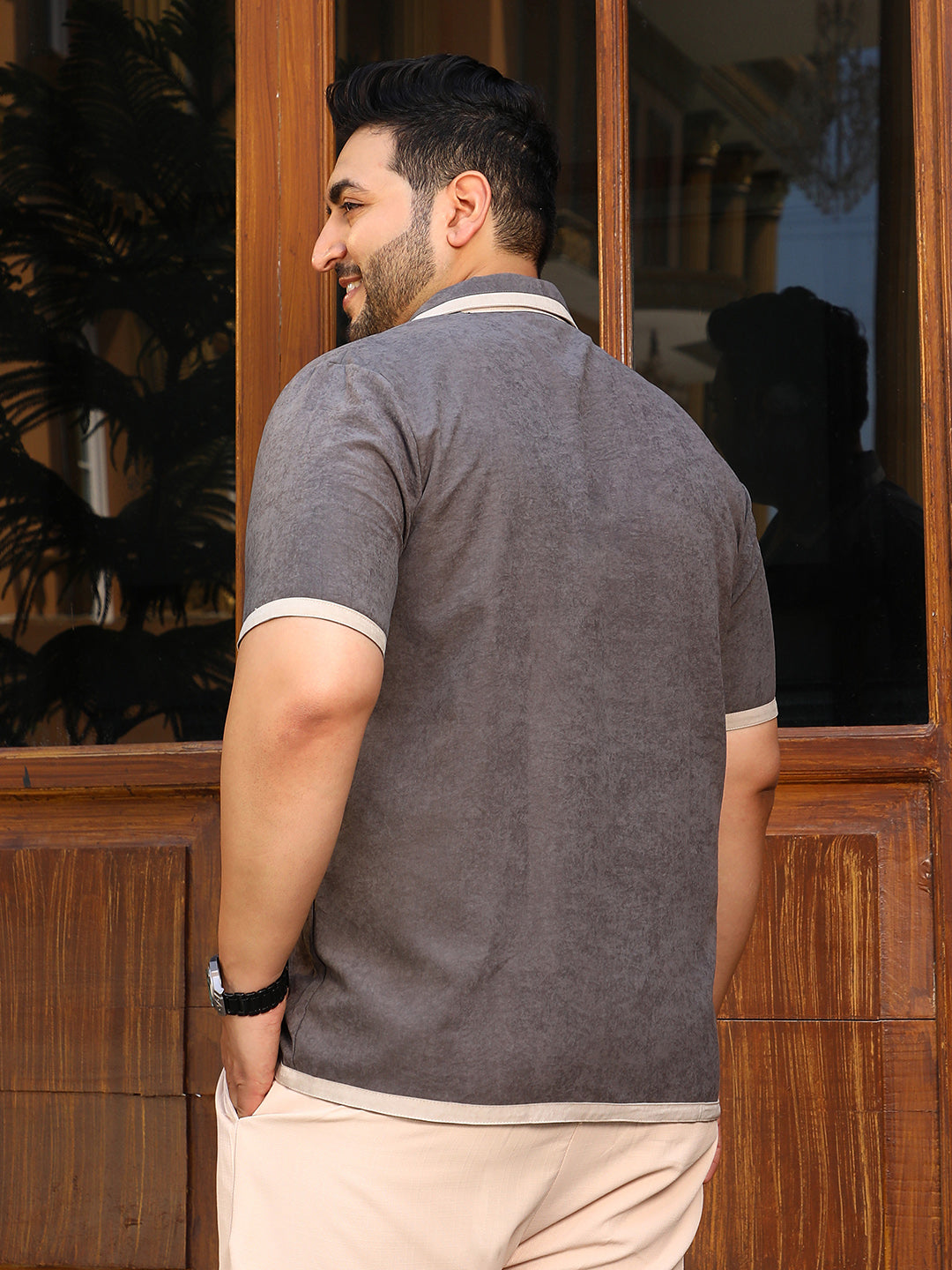 Contrast-Cuban Shirt