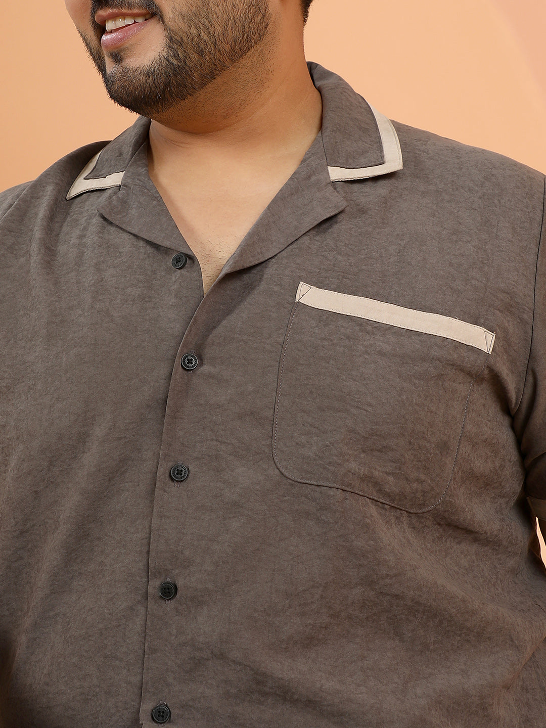 Contrast-Cuban Shirt