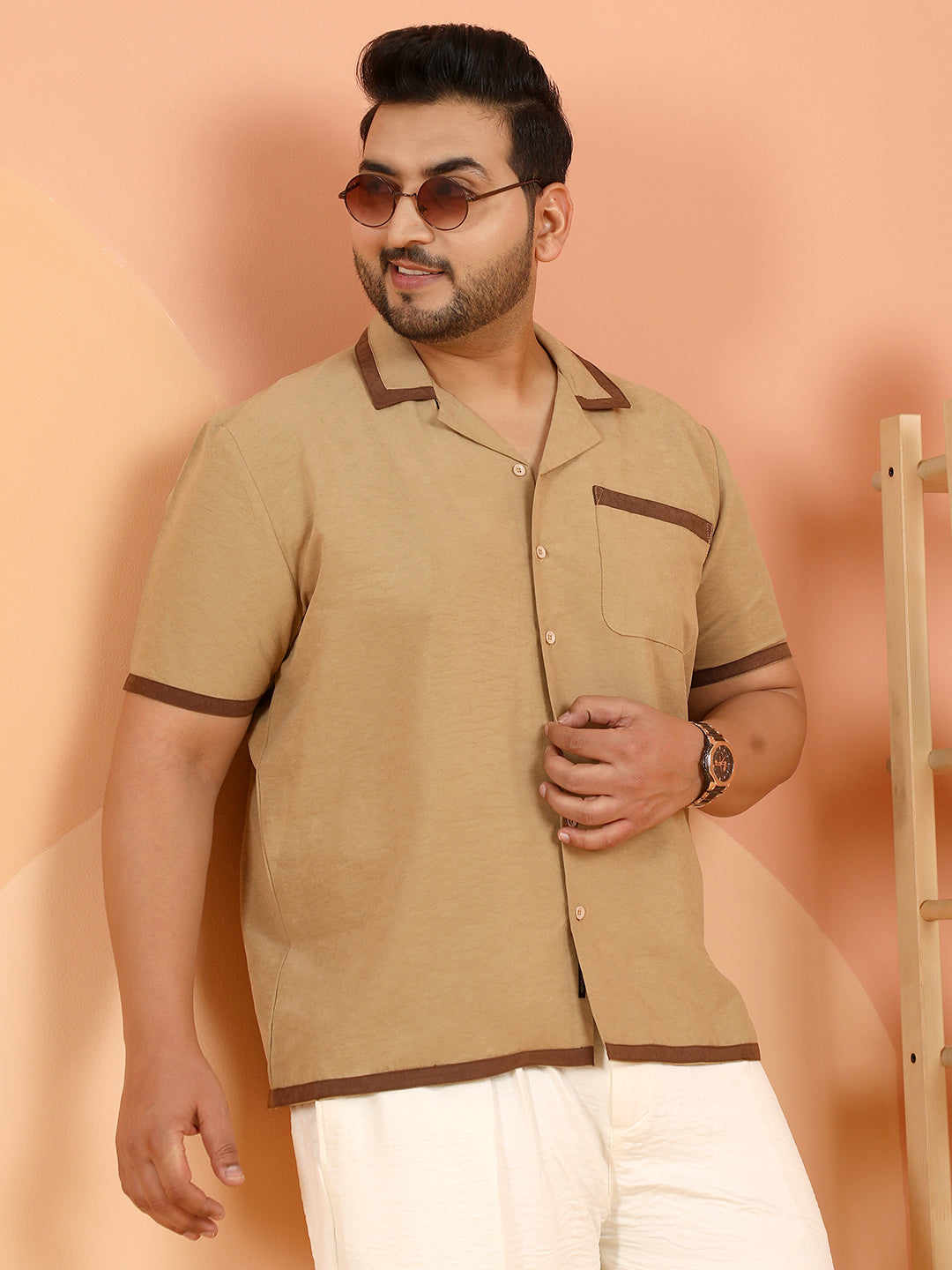 Contrast-Cuban Shirt