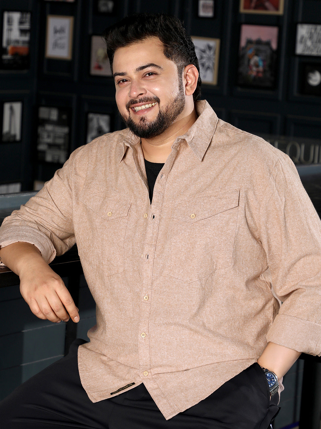 Utility-Brushed Shirt