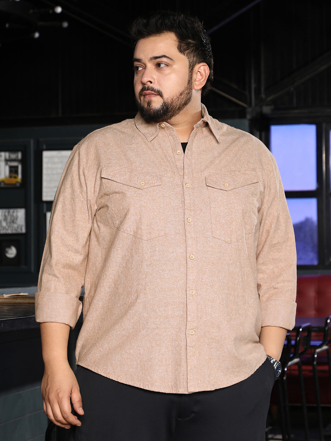 Utility-Brushed Shirt