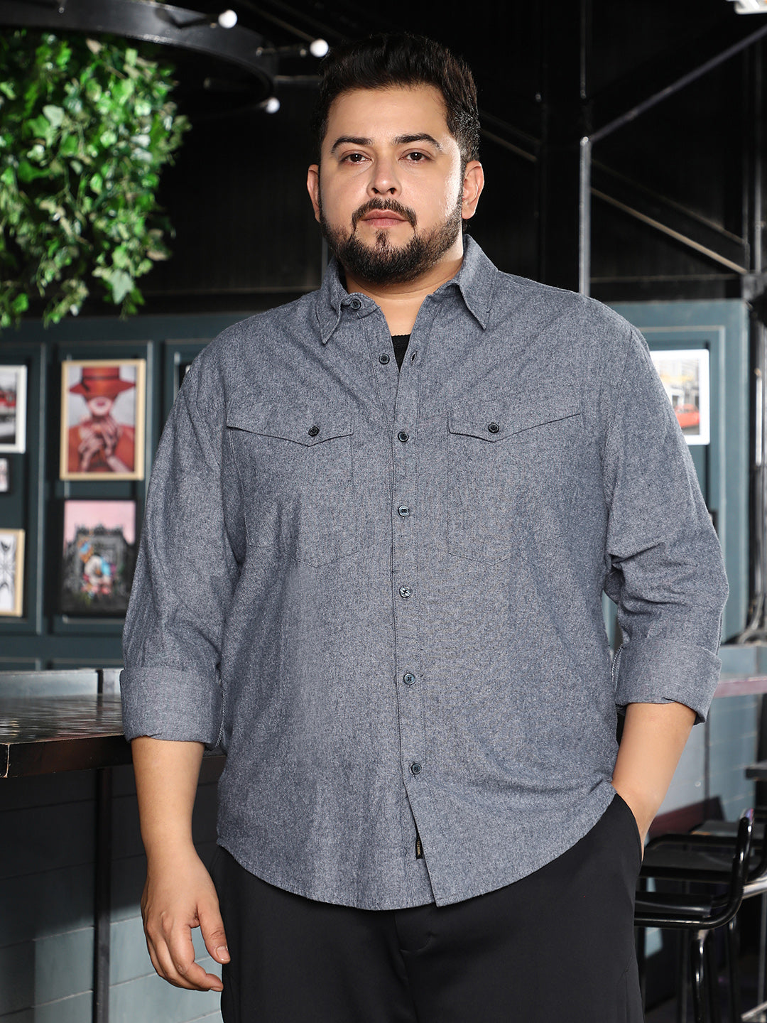 Utility-Brushed Shirt