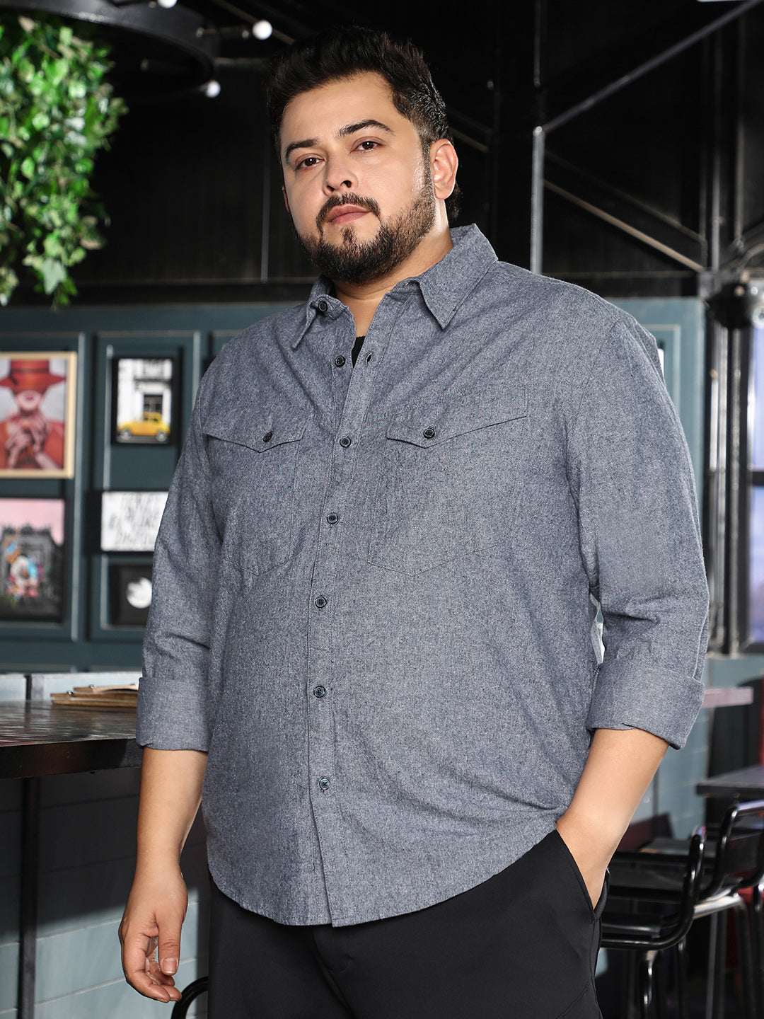 Utility-Brushed Shirt