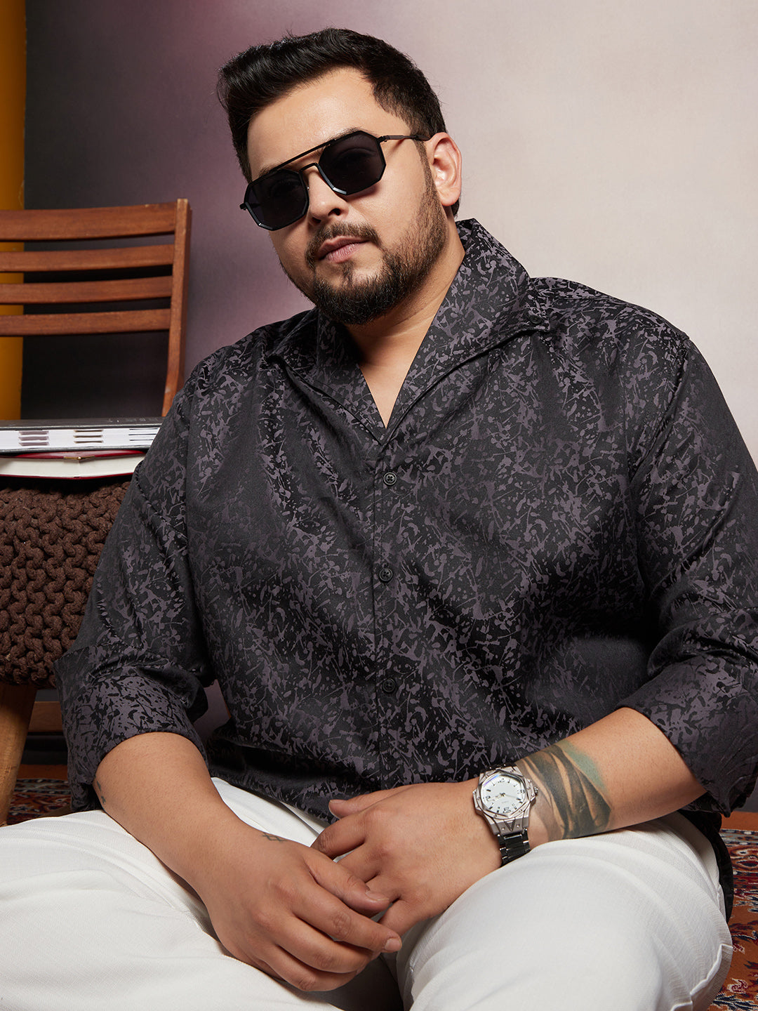 Splatter-Imprint Shirt