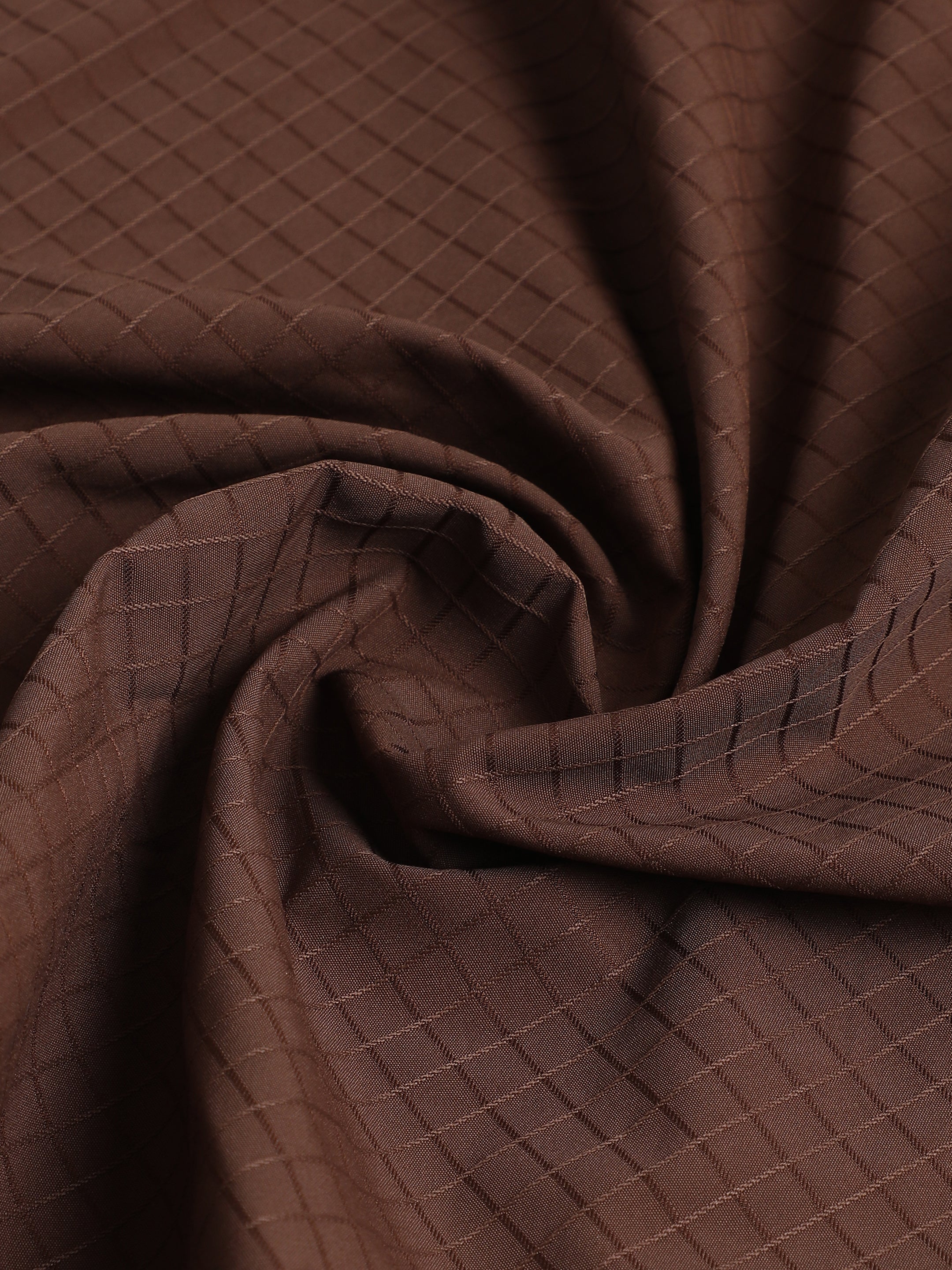 Instafab Plus Men's Brown Grid Textured Shirt With Utility Pocket - view 7