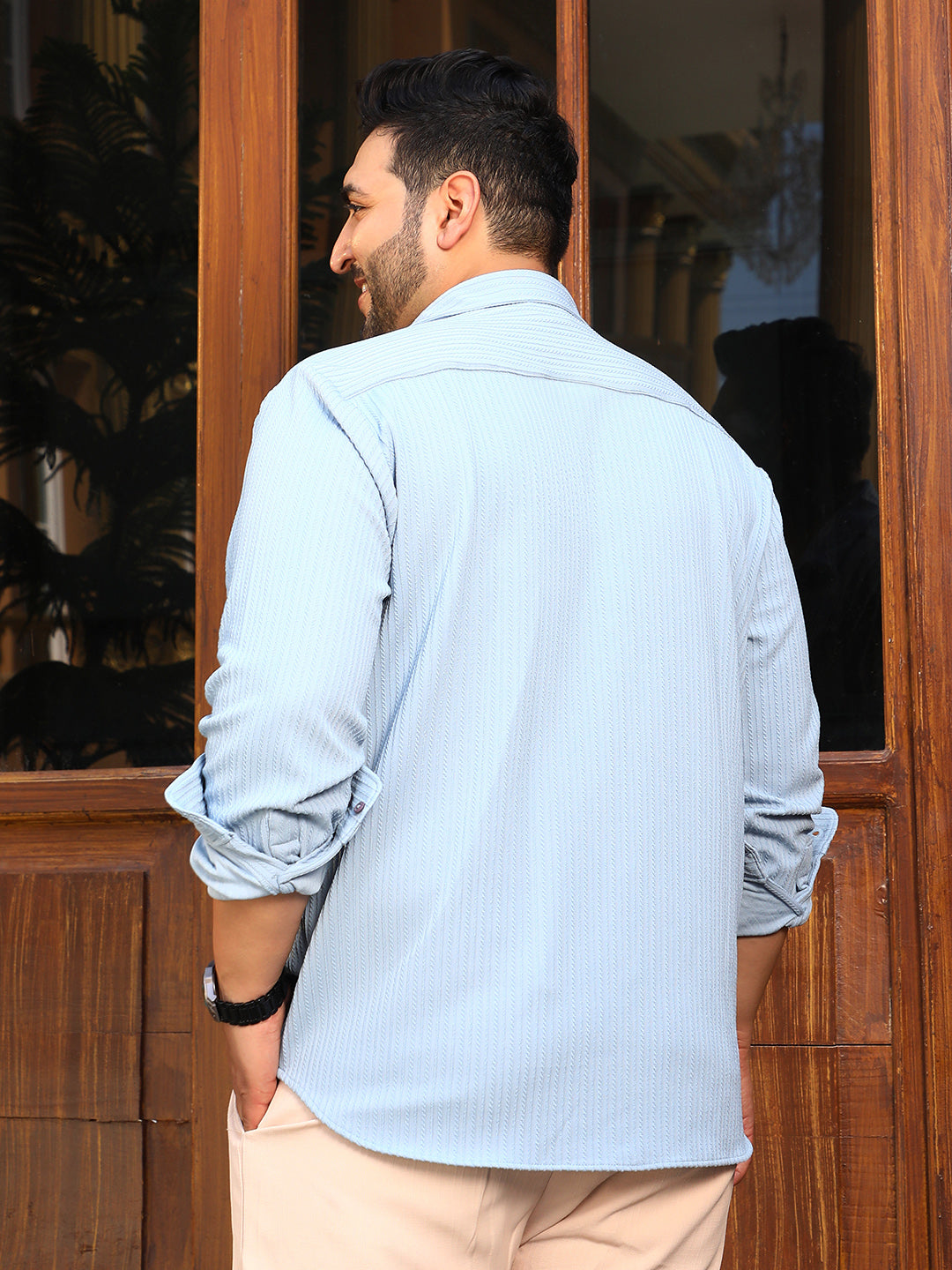 Rope-Striped Tactile Shirt