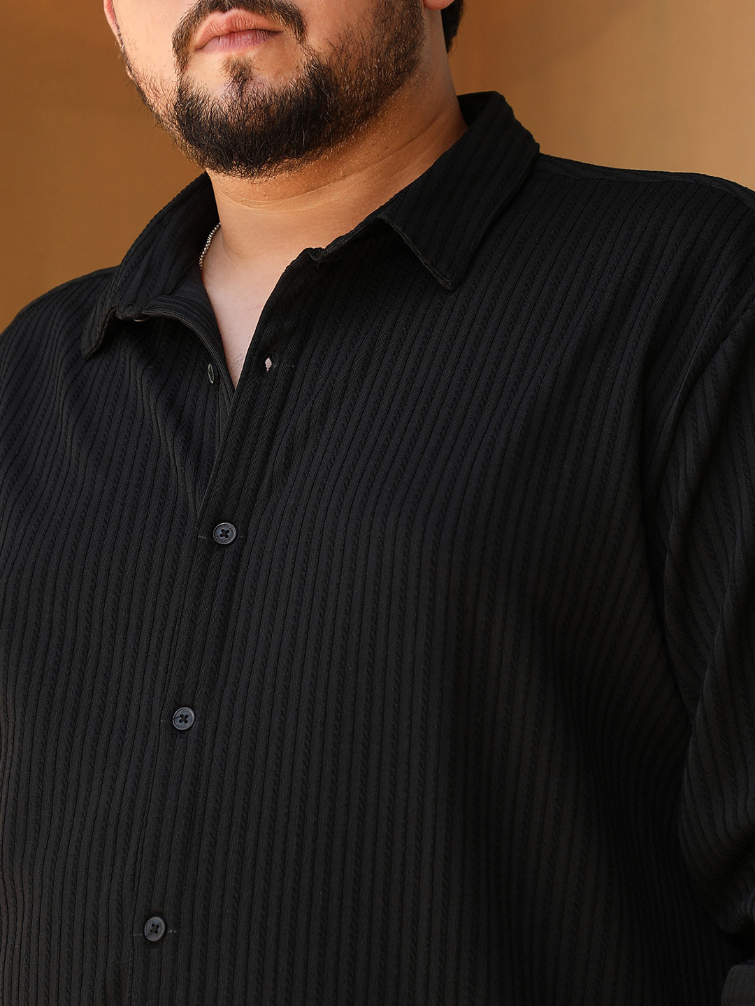 Rope-Striped Tactile Shirt