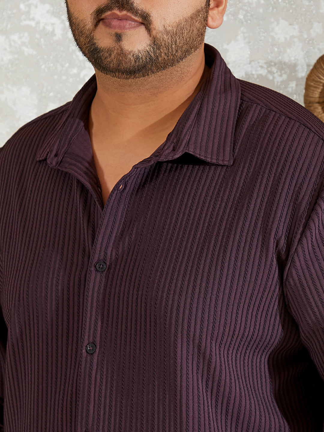 Rope-Striped Tactile Shirt