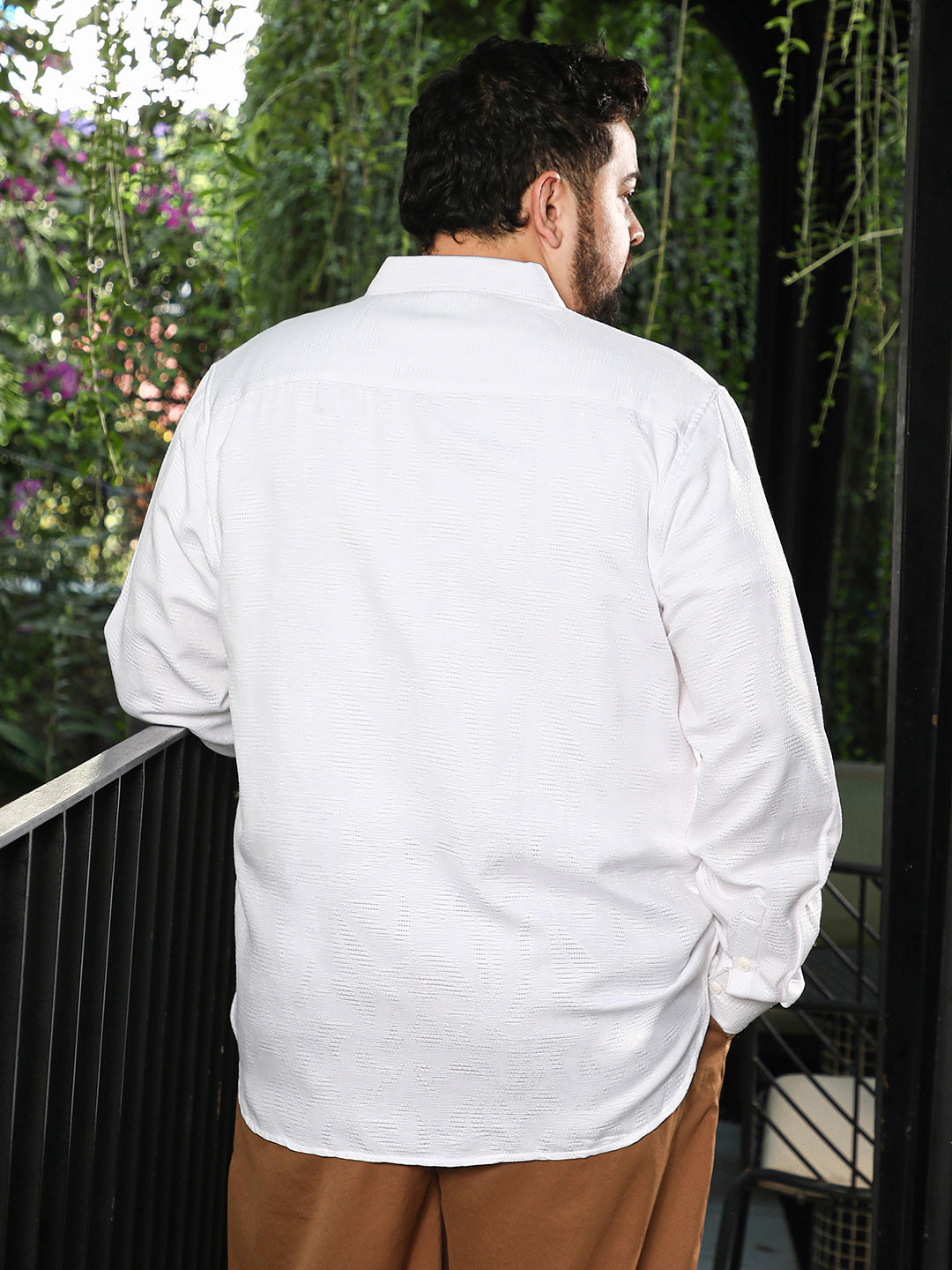 Self-Abstract Jacquard Shirt