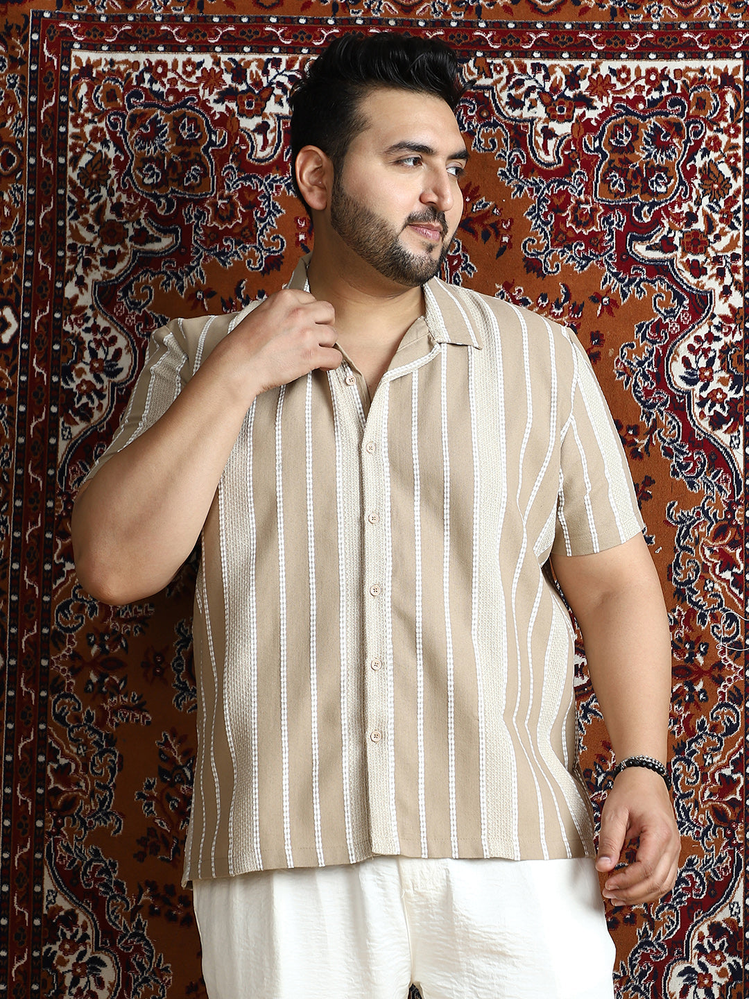 Tactile-Lined Cuban Shirt