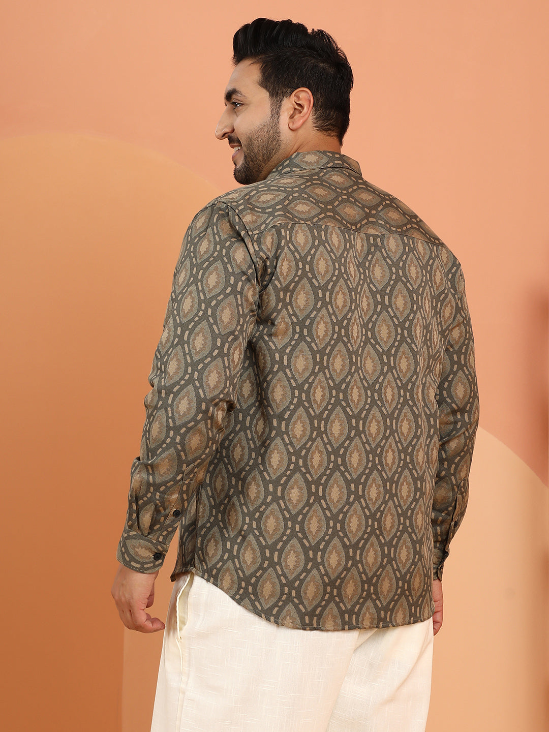 Leaflet-Block Woven Shirt