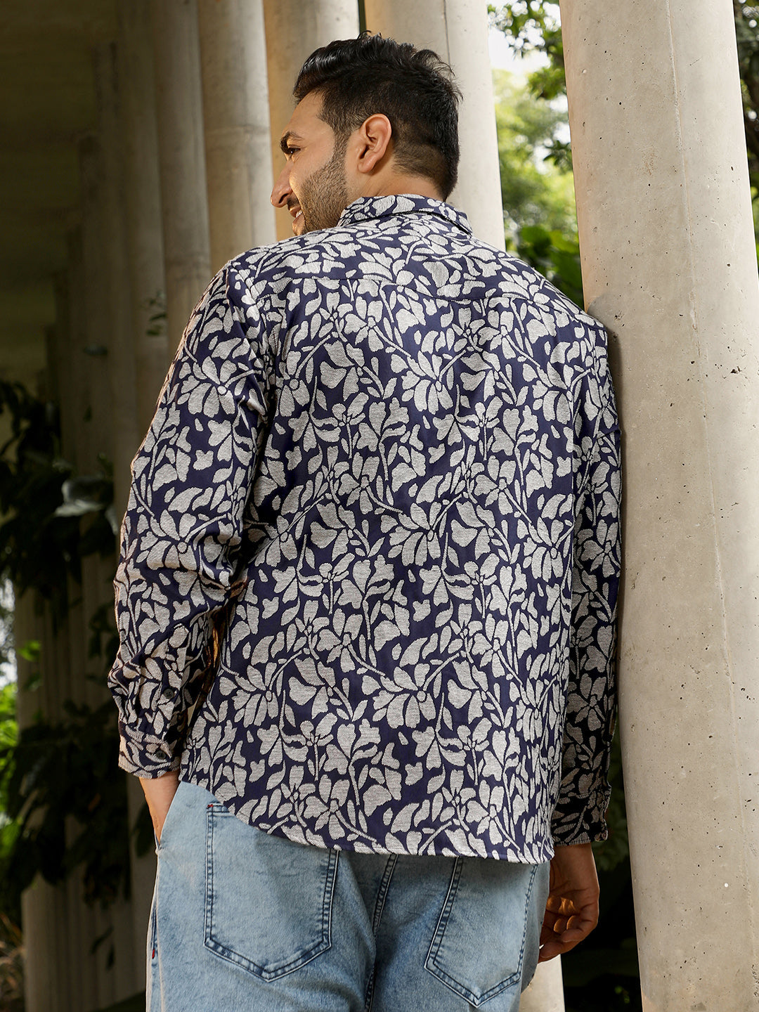 Botanic-Cluster Jacquard Shirt
