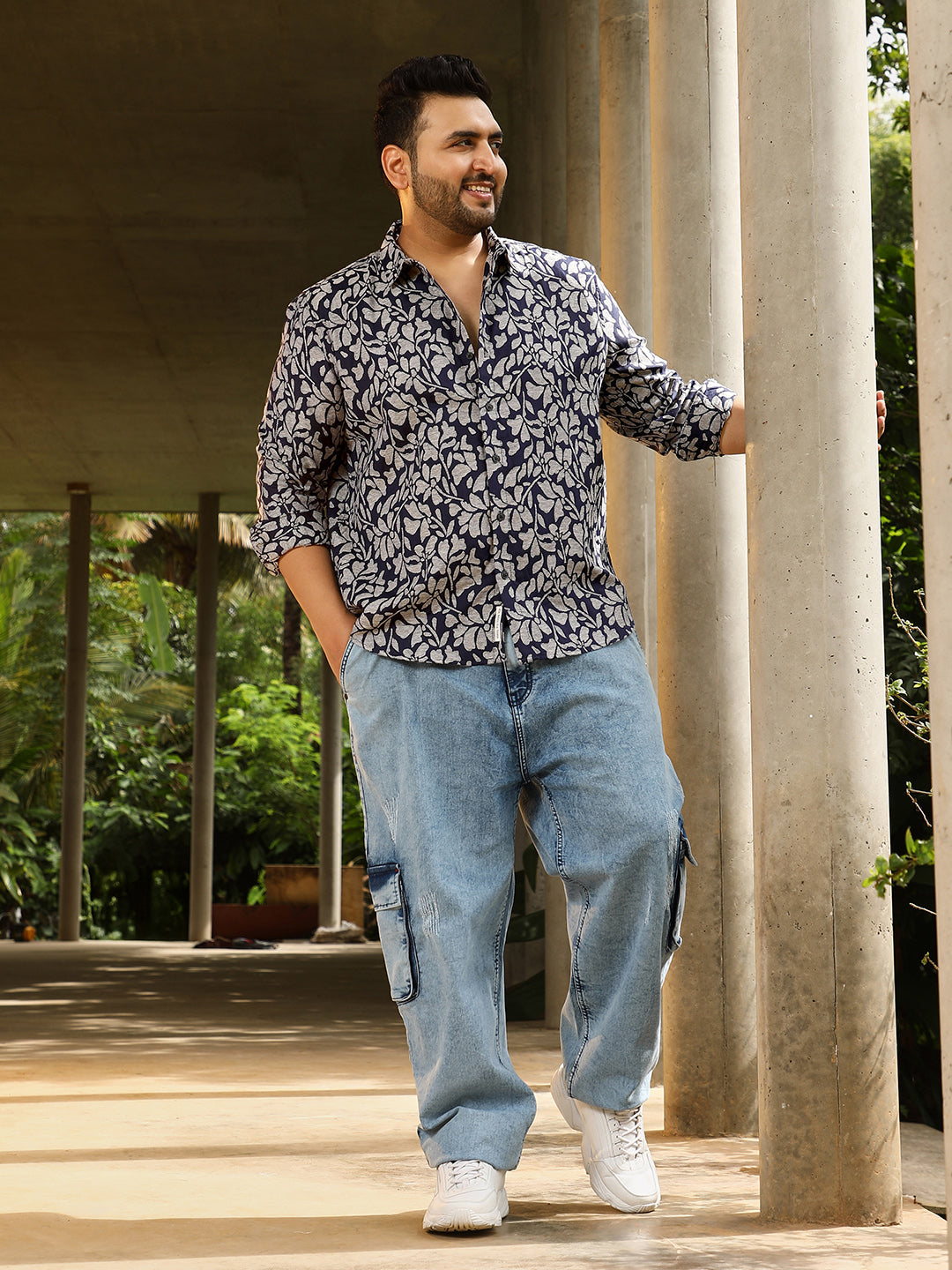 Botanic-Cluster Jacquard Shirt