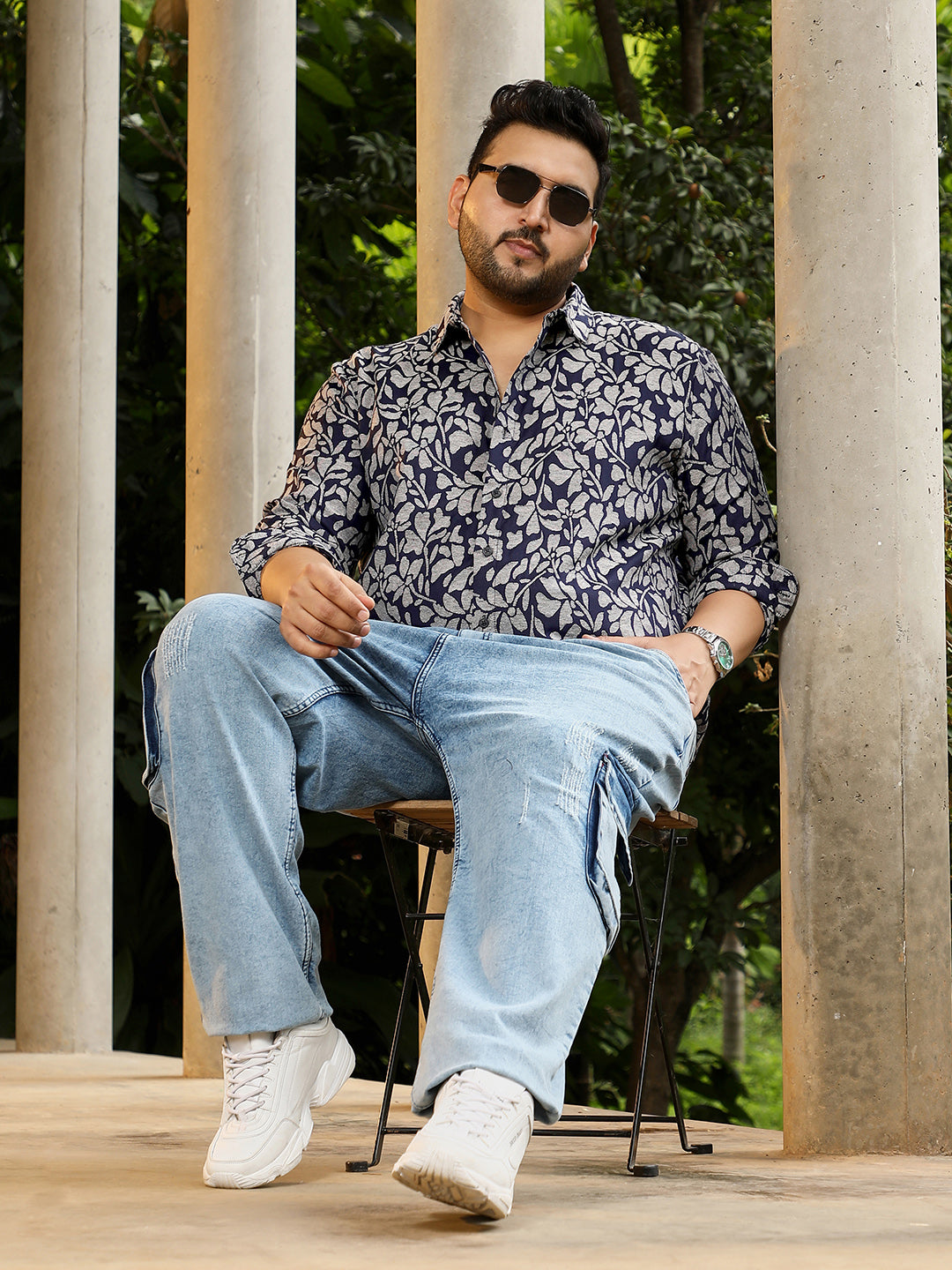 Botanic-Cluster Jacquard Shirt