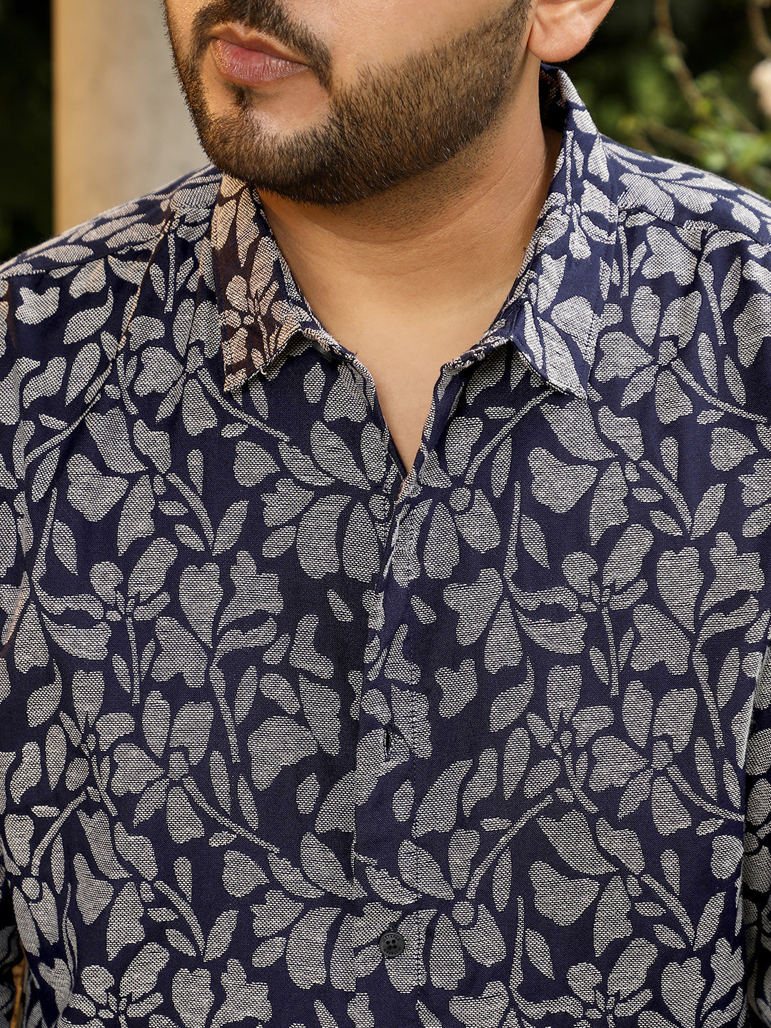 Botanic-Cluster Jacquard Shirt
