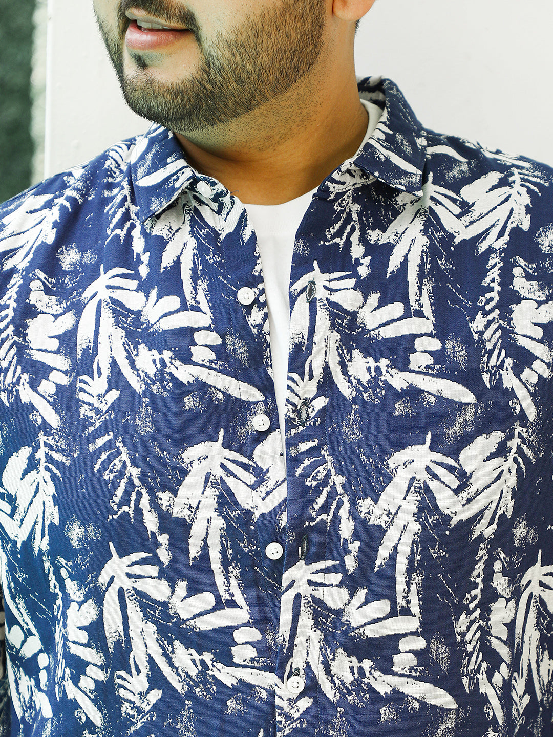Leaflet Brushed-Imprint Shirt