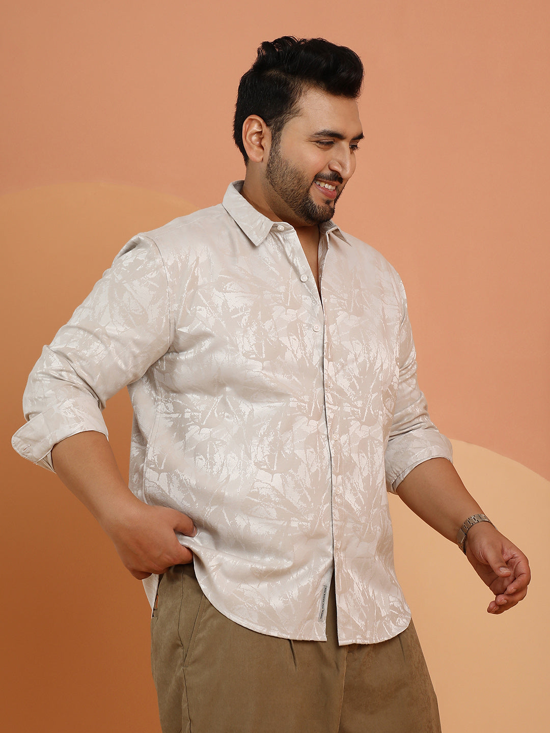 Foliage-Jacquard Shirt