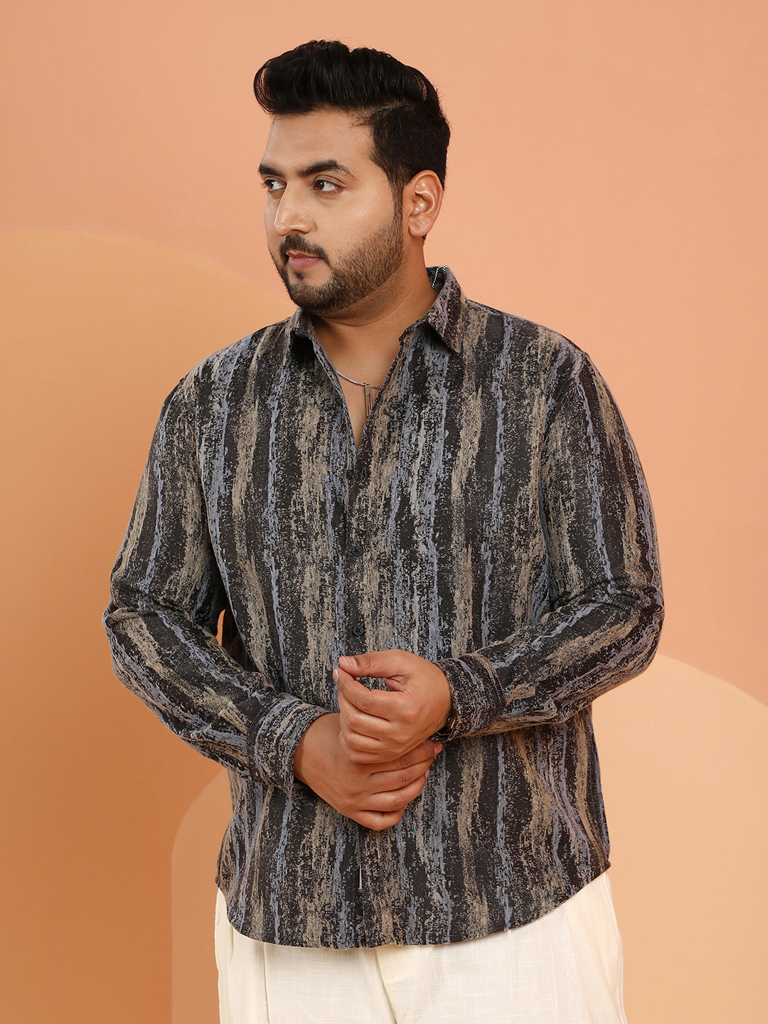 Brushed-Stripe Shirt