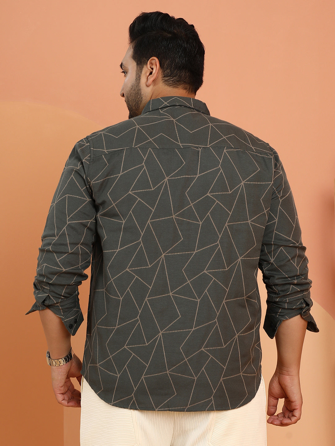 Geometric-Veined Shirt