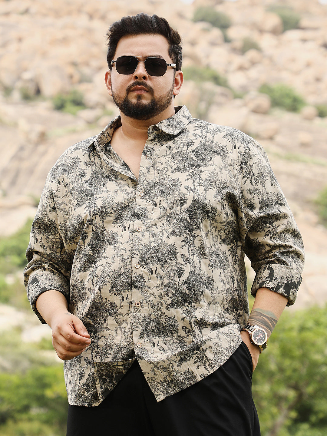 Safari-Forest Jacquard Shirt