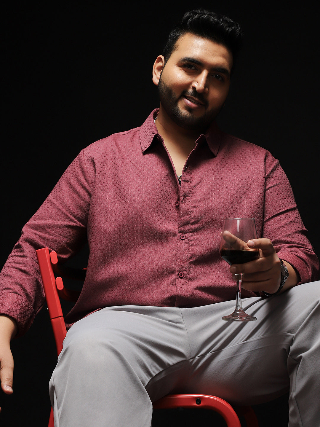 Indie-Motif Jacquard Shirt