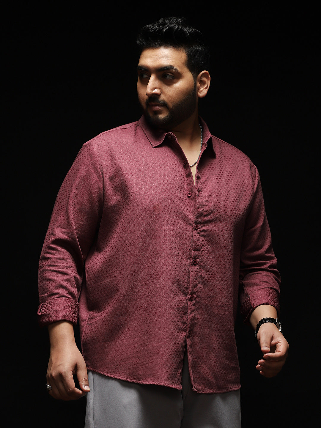 Indie-Motif Jacquard Shirt