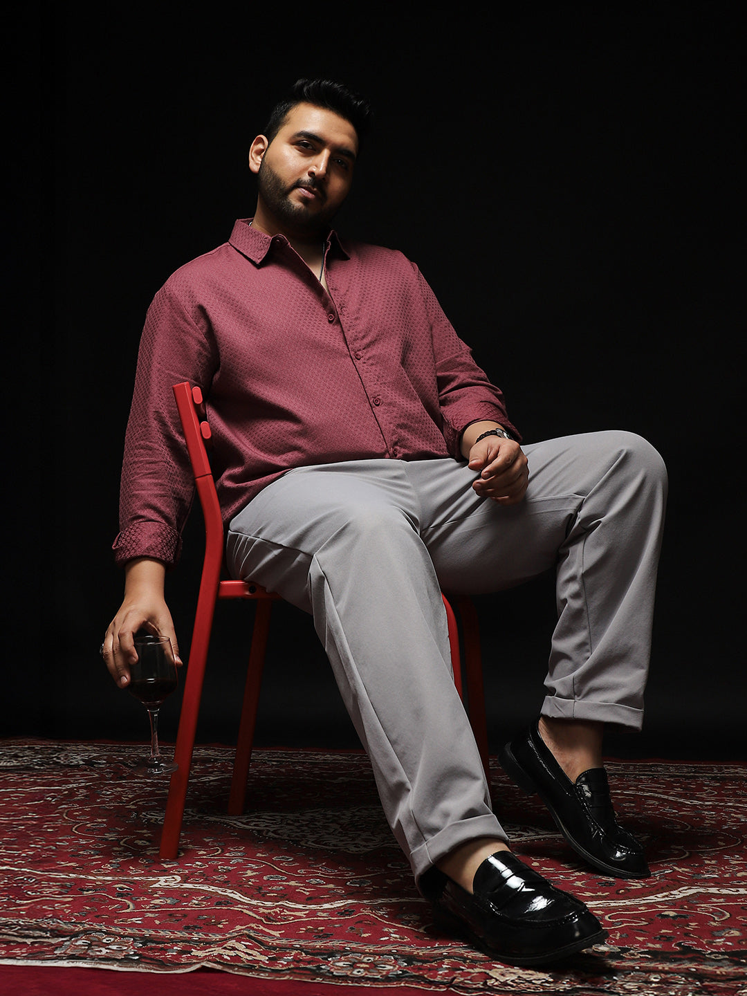 Indie-Motif Jacquard Shirt
