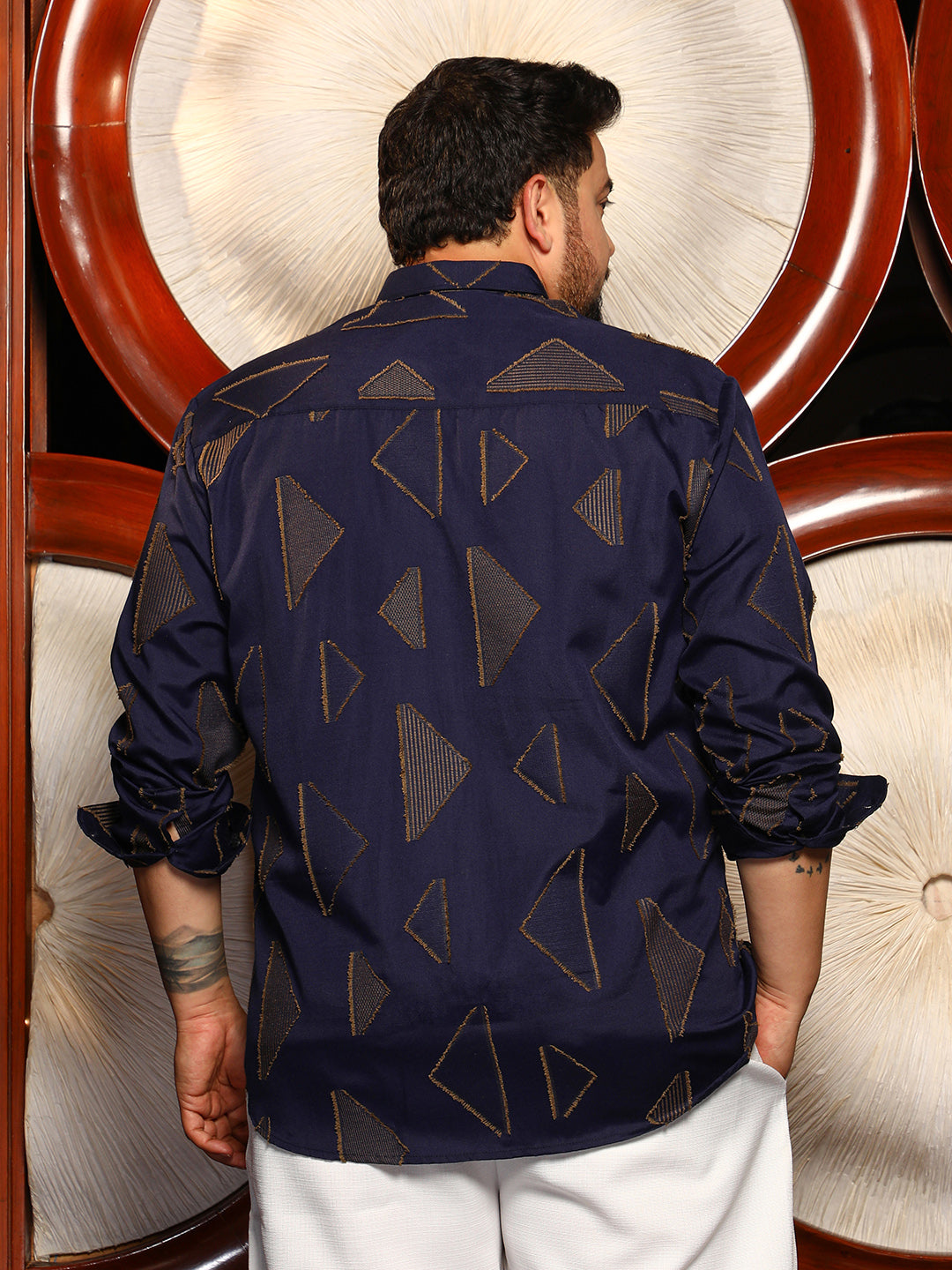 Triangle Raw-Edge Shirt
