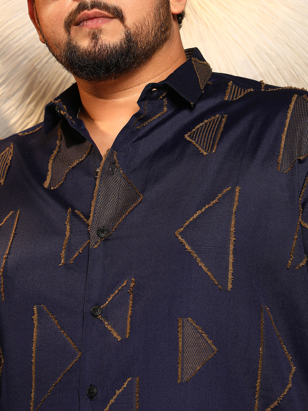 Triangle Raw-Edge Shirt