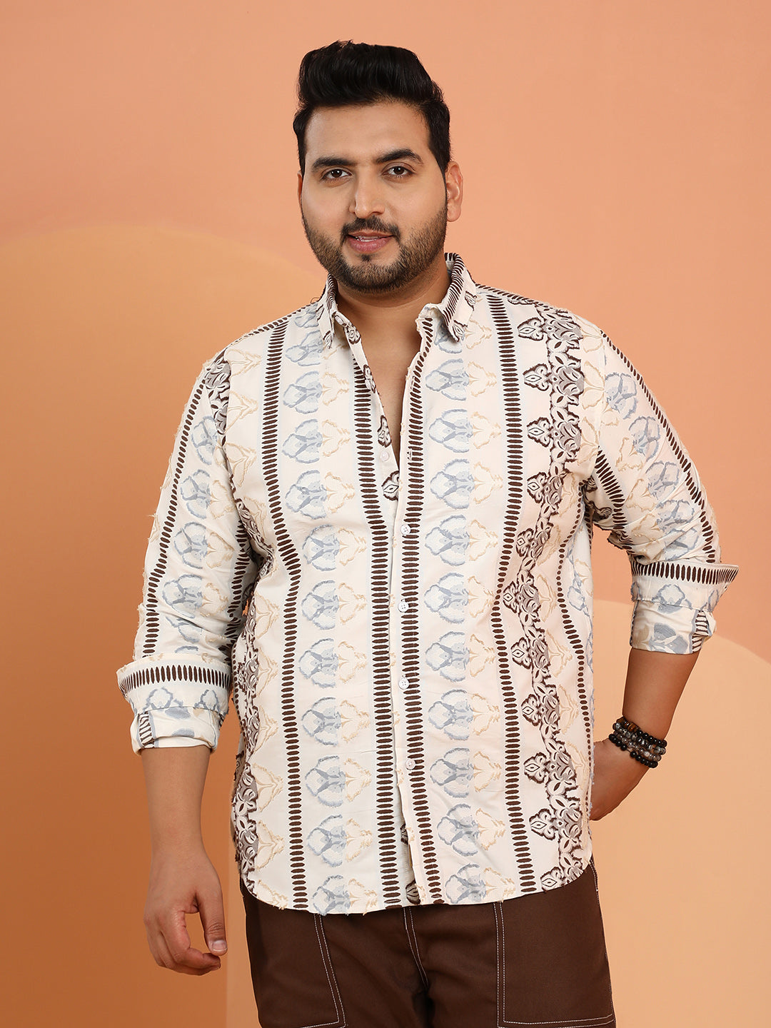 Woven Bloom-Panel Shirt