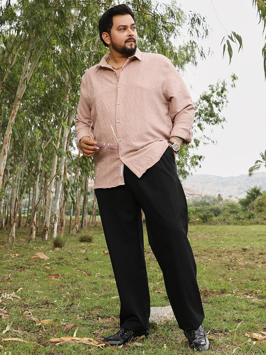Geo-Abstract Jacquard Shirt