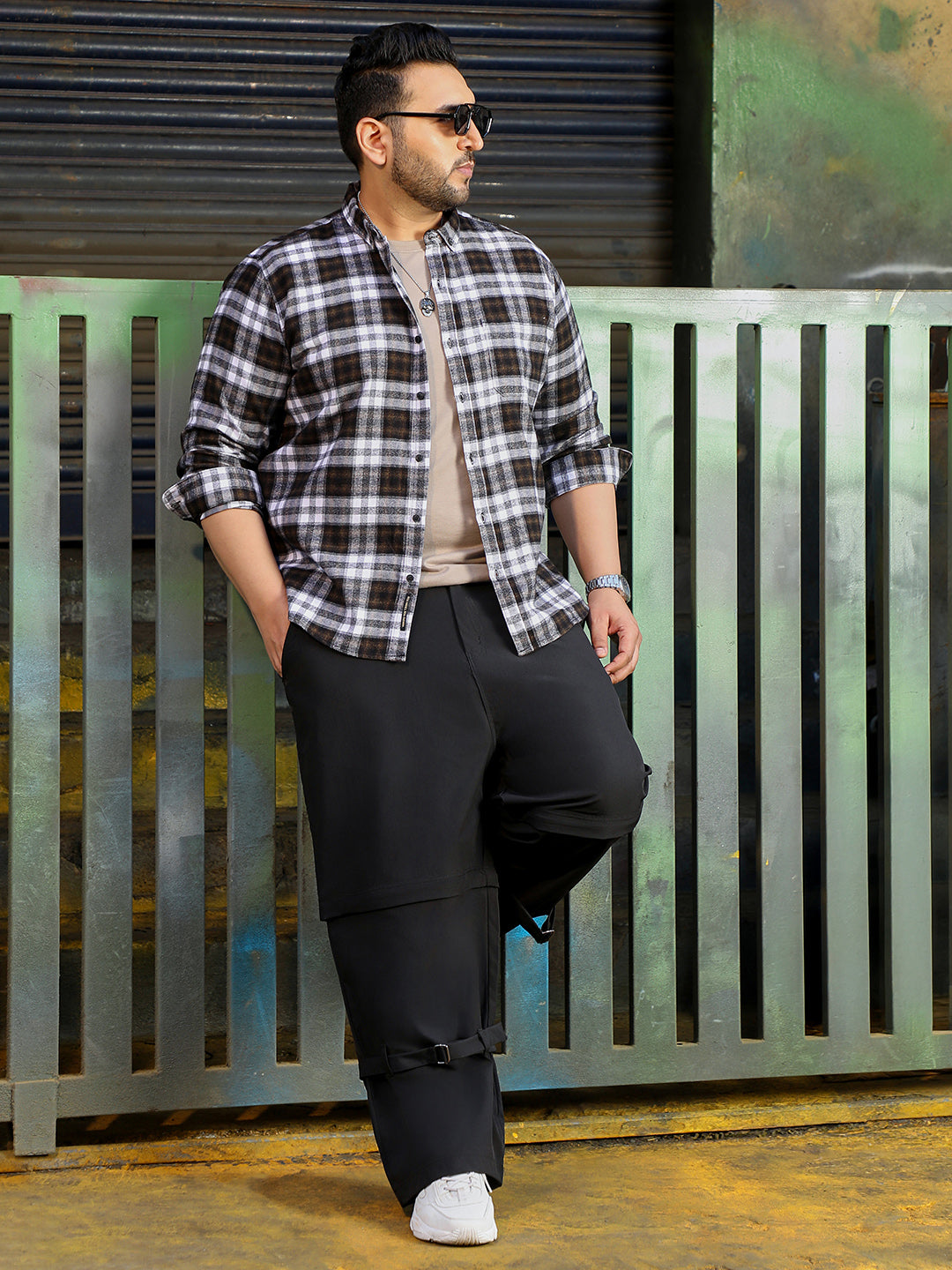 Dark Brown Tartan Check Shirt