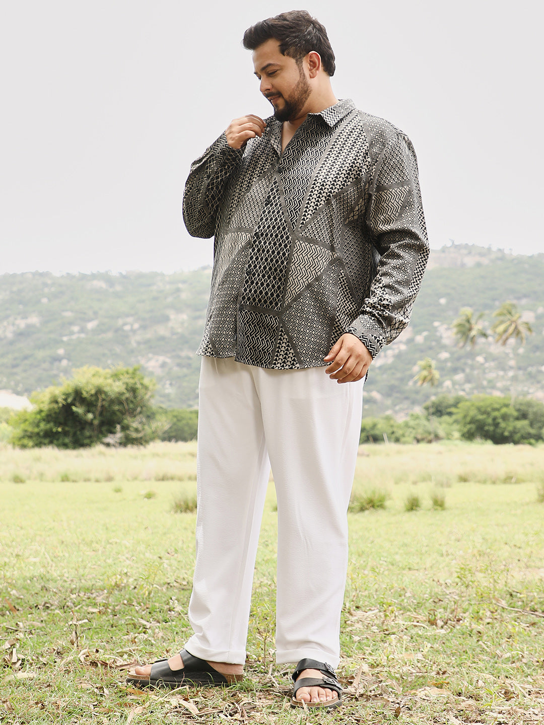 Mono-Kaleidoscopic Jacquard Shirt