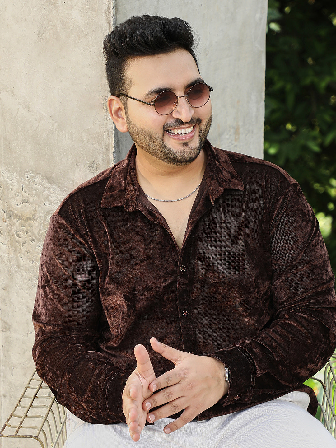 Solid Velvet Shirt