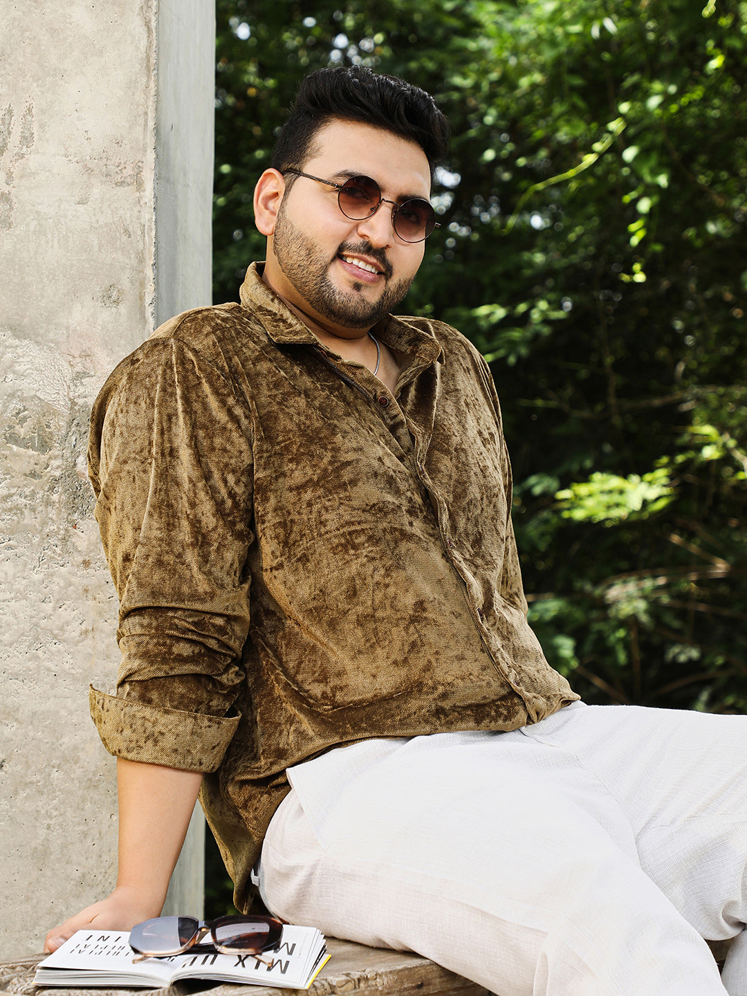Solid Velvet Shirt