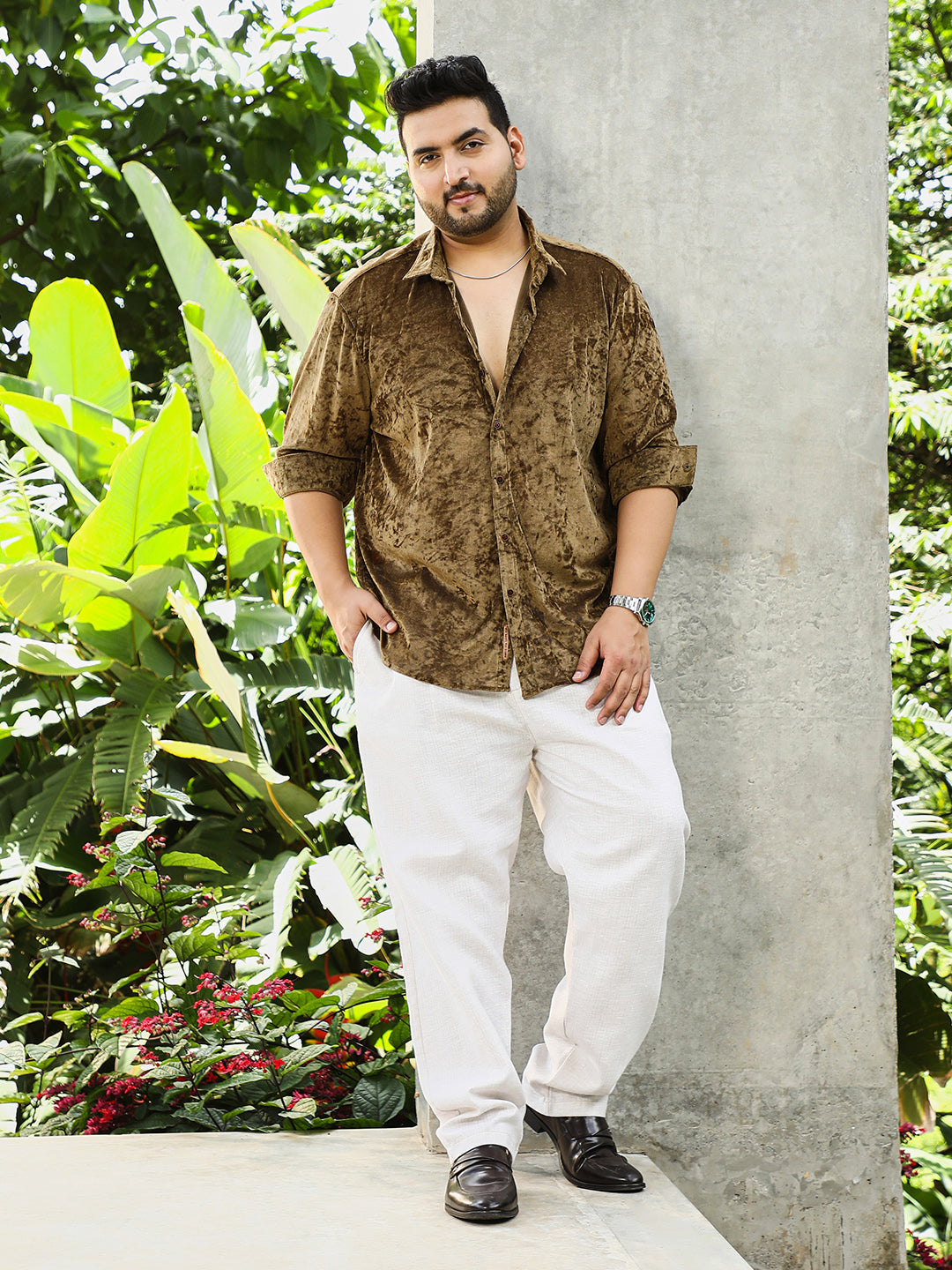 Solid Velvet Shirt