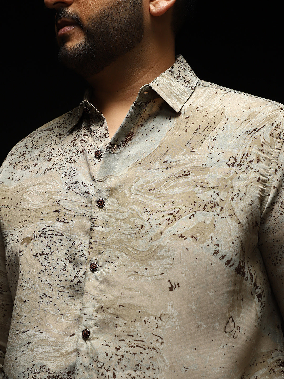 Marble-Specks Imprint Shirt